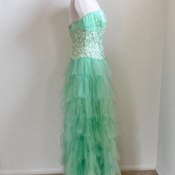 Mint Ruffled Dress - Picture 2 of 3